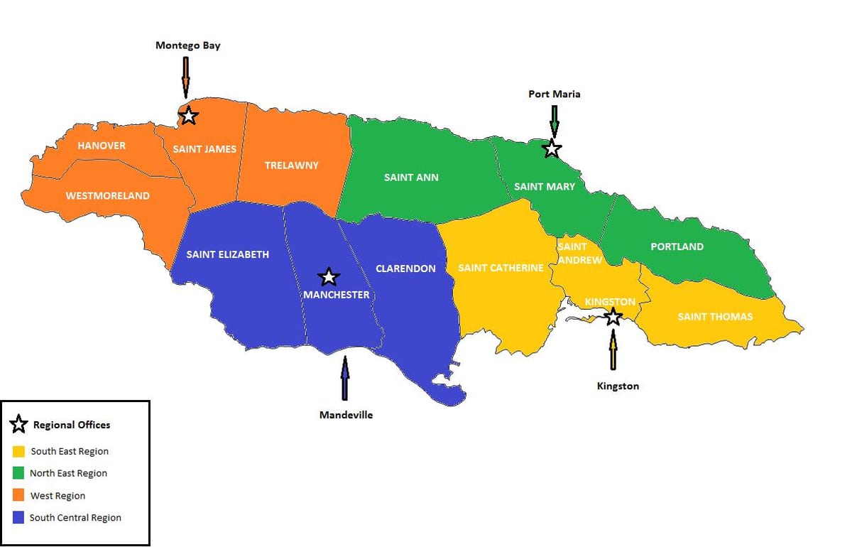 La carte de l'économie de la jamaïque
