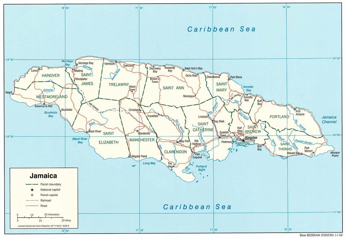 le jamaïcain carte