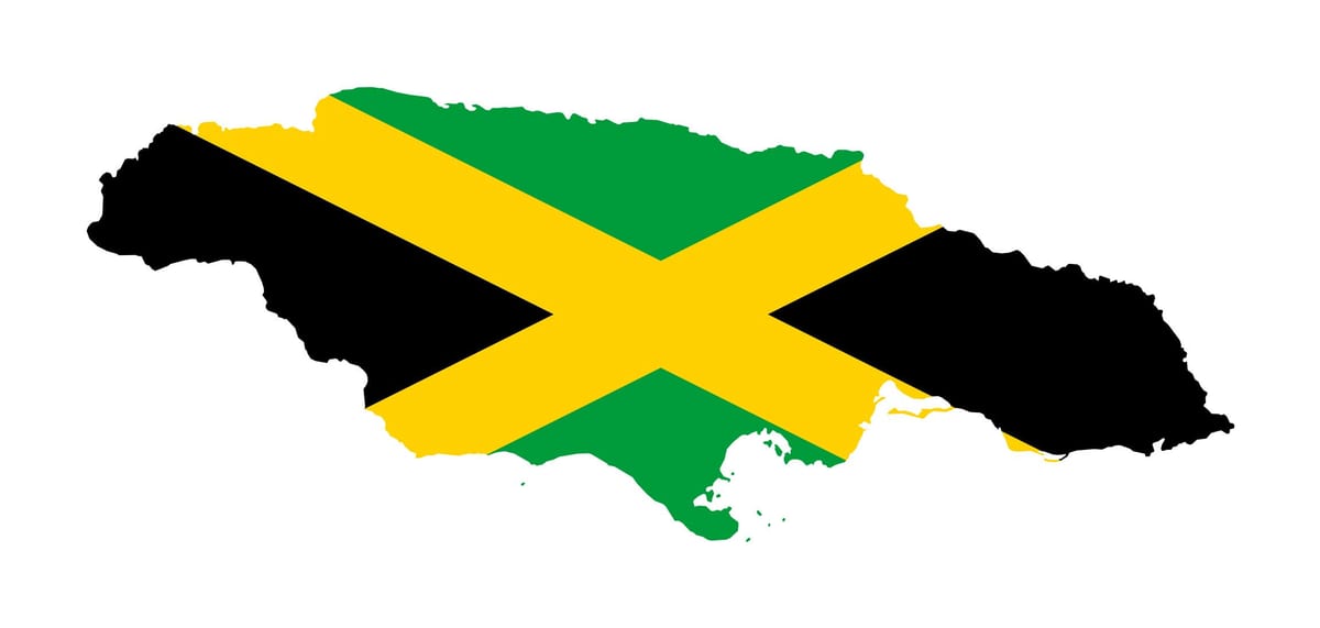 Carte de drapeau de la jamaïque