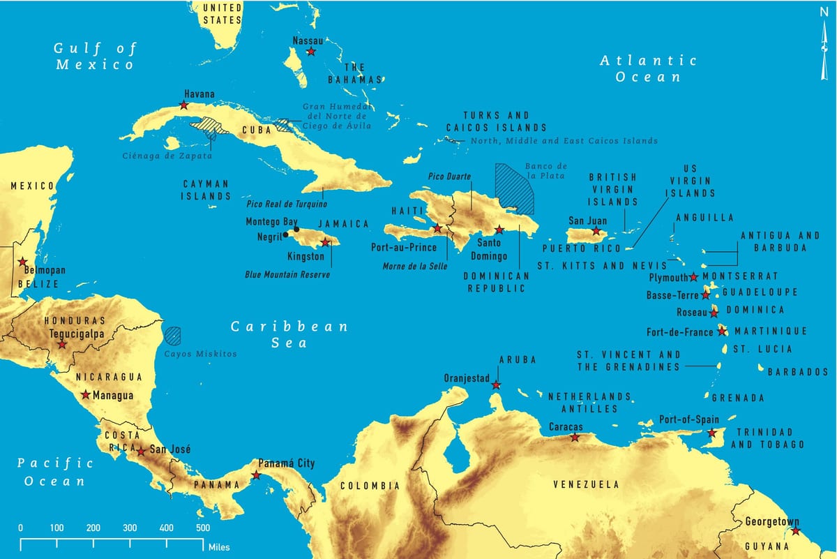 Carte de la jamaïque, plongée en apnée