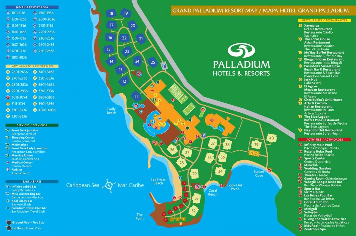 Carte de le grand palladium jamaica resort