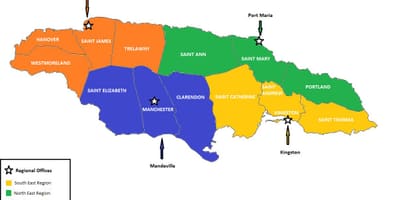 La carte de l'économie de la jamaïque