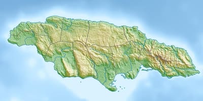 Carte de l'allégement de la jamaïque