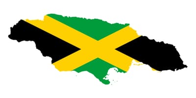 Carte de drapeau de la jamaïque 