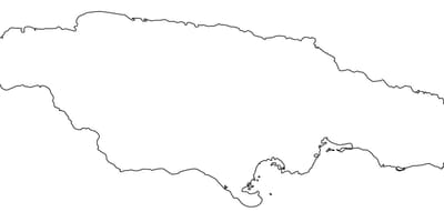 Carte de la jamaïque contour