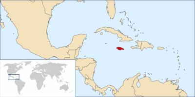 En jamaïque, la carte du monde
