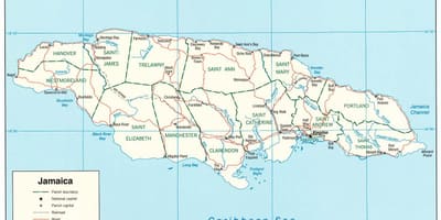 Carte de la rivière noire jamaïque