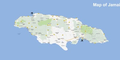 Carte de winnifred de la plage de la jamaïque